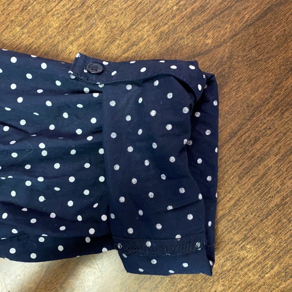 Tommy Hilfiger, navy blue button up blouse - Picture 3 of 4